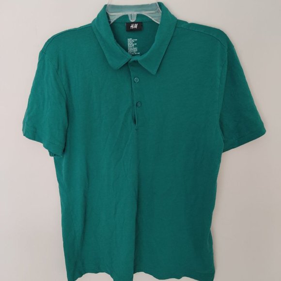 H&M green polo for men [#5] - Picture 2 of 7